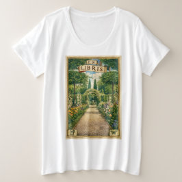Camiseta Vintage Ex Libris Garden Path Bookplate Art 