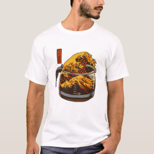 Camiseta Vintage Excelente Wave em Kanagawa Monte Fuji Café