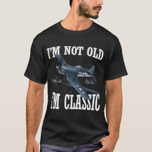 Camiseta vintage F4U Corsair tee perfeita para voo