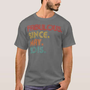 Camiseta Vintage Fabulous Desde maio de 2015 Retro 8º anive