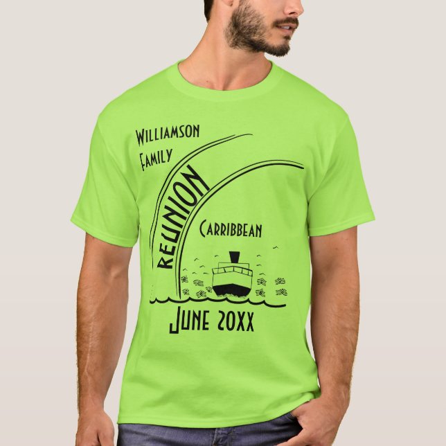 Camiseta Vintage Family Reunion Cruise (Frente)