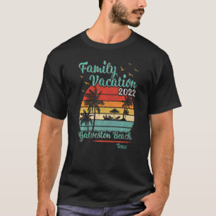 Camiseta Vintage Family Vacation 2022 Texas Galveston Beach