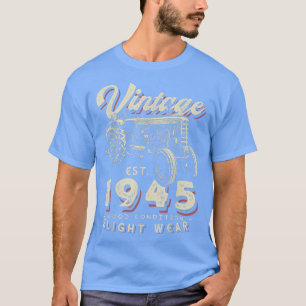 Camiseta Vintage Farmer Tractor established 1945 77th Birth