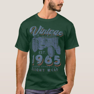 Camiseta Vintage Farmer Trator estabeleceu 1965 57th Birth