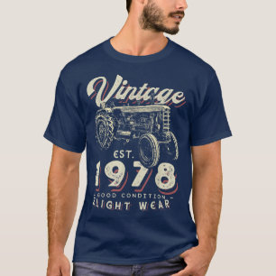 Camiseta Vintage Farmer Trator estabeleceu 1978 Nascimento