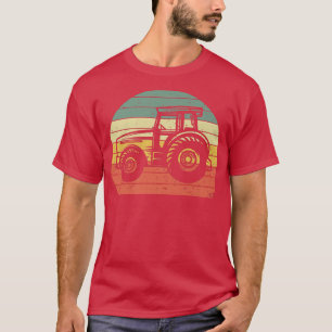 Camiseta Vintage Farmer Trator Retro Farmador Trator Silhou