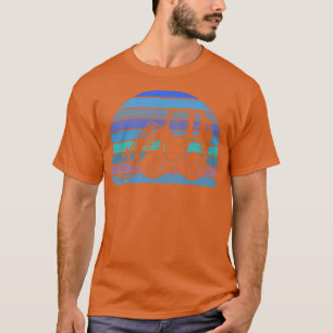 Camiseta Vintage Farmer Trator Retro Farmador Trator Silhou