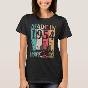 Camiseta Vintage Feita Em 1954 Ltd Edição De 68 Anos De Est