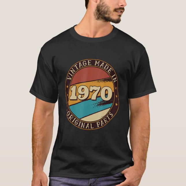 Camiseta Vintage Feita Em 1970, 70. (Frente)