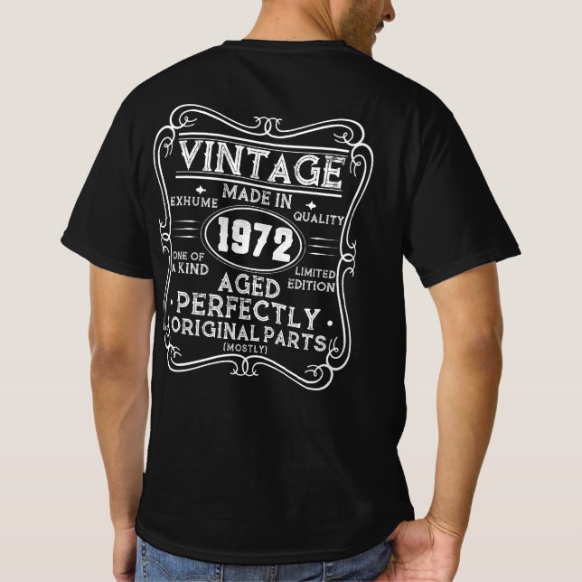 Camiseta Vintage Feita Em 1972 (Verso)