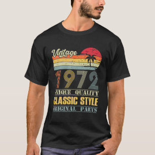 Camiseta Vintage Feita Em 1972, 50º Aniversário, 50 Anos
