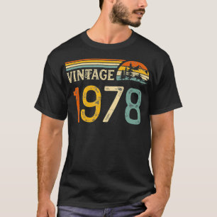 Camiseta Vintage feita em 1978 44 Birthday Gift Retro Cla