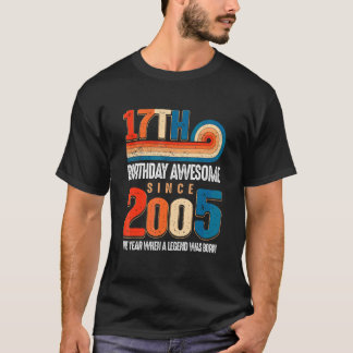 Camiseta Vintage Feita Em 2005 No 17º Aniversário A Lenda F