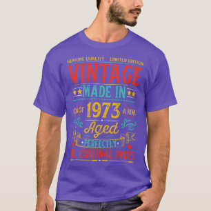 Camiseta Vintage Feita No Aniversário De 1973