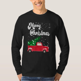 Camiseta Vintage Felry Christmas Red Truck Old Fashied