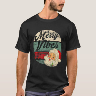 Camiseta Vintage Felry Natal Vibes Papai Noel Divertido Vel