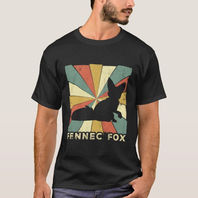Camiseta Vintage Fennec Fox Lover Style Animal (Frente)