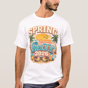 Camiseta Vintage Festa de Praia Férias de Primaver