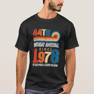 Camiseta Vintage Fez Aniversário De 44 De 1978 A Lenda Era