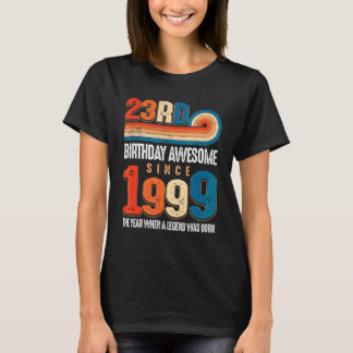 Camiseta Vintage Fez Em 1999 23º Aniversário A Lenda Foi