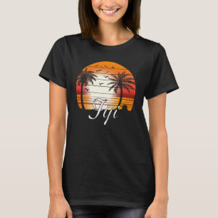 Camiseta Vintage Fiji Palm Trees Summer Beach