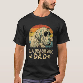 Camiseta Vintage Fila Brasileiro Pai Cachorro Amante Pai da