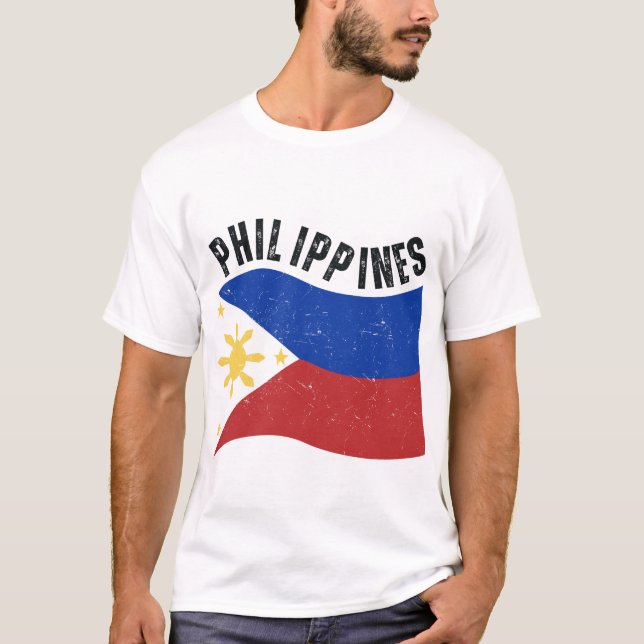 Camiseta Vintage Filipinas Flag Pride Edition (Frente)