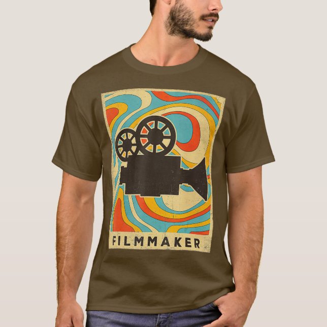 Camiseta Vintage Filmmaking Retro Poster (Frente)