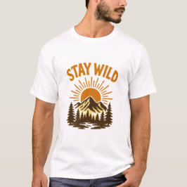 Camiseta Vintage Fique Selvagem Pôr do Sol da Mont