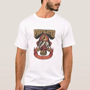 Camiseta Vintage Firefighter Helmet Life Saver