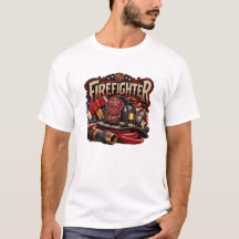 Vintage Firefighter Retro Emblem Design