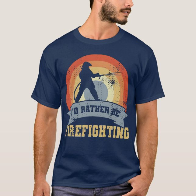 Camiseta Vintage Firefighting Quote girl (Frente)