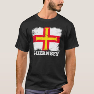 Camiseta Vintage Flag Guernsey País Retro Flag Canal I