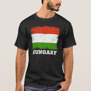 Camiseta Vintage Flag Hungria País Retro Bandeira Húngaro