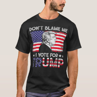 Camiseta Vintage Flag Não Me Culpe Eu Votei Por Trump