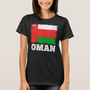 Camiseta Vintage Flag Omã País Retro Flag Omani