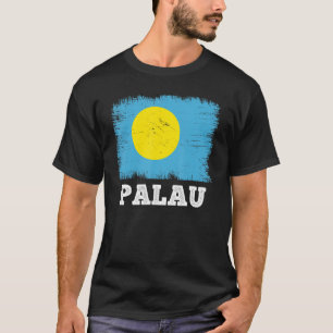 Camiseta Vintage Flag Palau País Retroativo Sinalizador Pal