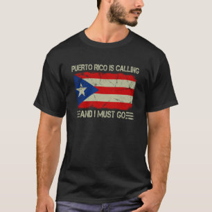 Camiseta Vintage Flag Porto Rico está chamando e eu devo ir