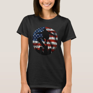Camiseta Vintage Flag Usa Skateboard Fan Skateboarder Fu