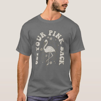 Camiseta Vintage Flamingo De Volta Rosa