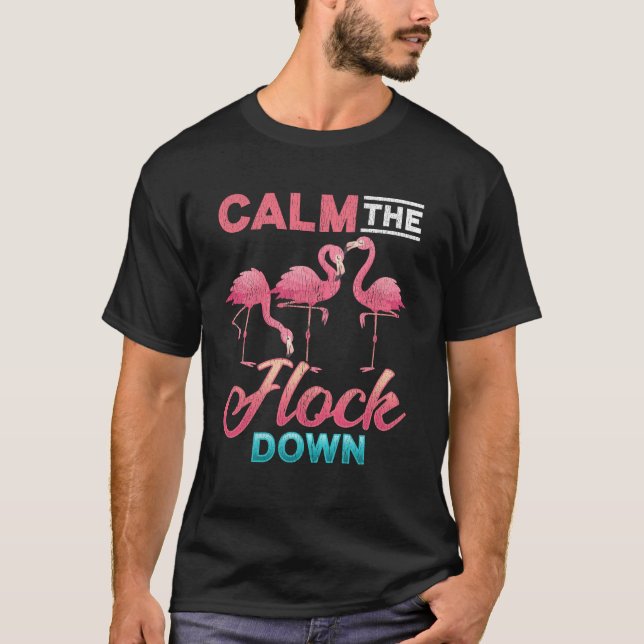 Camiseta Vintage Flamingo Sarcastic Inapropriada Say (Frente)