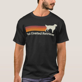 Camiseta Vintage Flat Coated Retriever Retro Mãe Pai Cão 