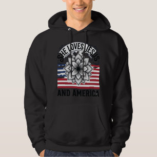 Camiseta Vintage Flor Cristã Patriótica