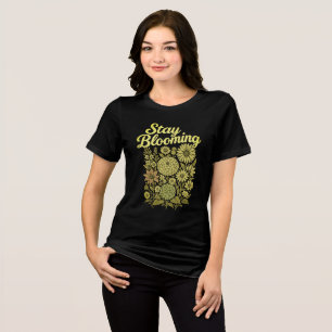 Camiseta Vintage Floral "Keep Blooming" - Design