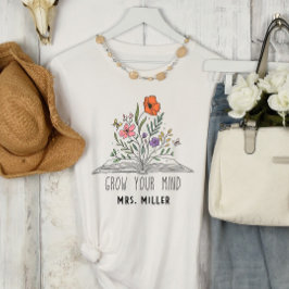 Camiseta Vintage Floral Torne Sua Mente Professora
