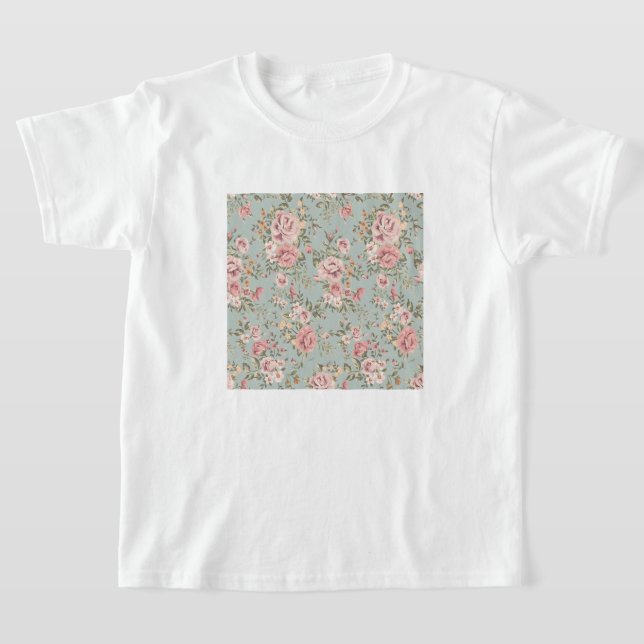 Camiseta Vintage Floral Wallpaper (Postura )