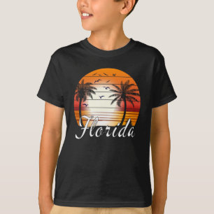 Camiseta Vintage Florida USA Palm Trees Summer Beach