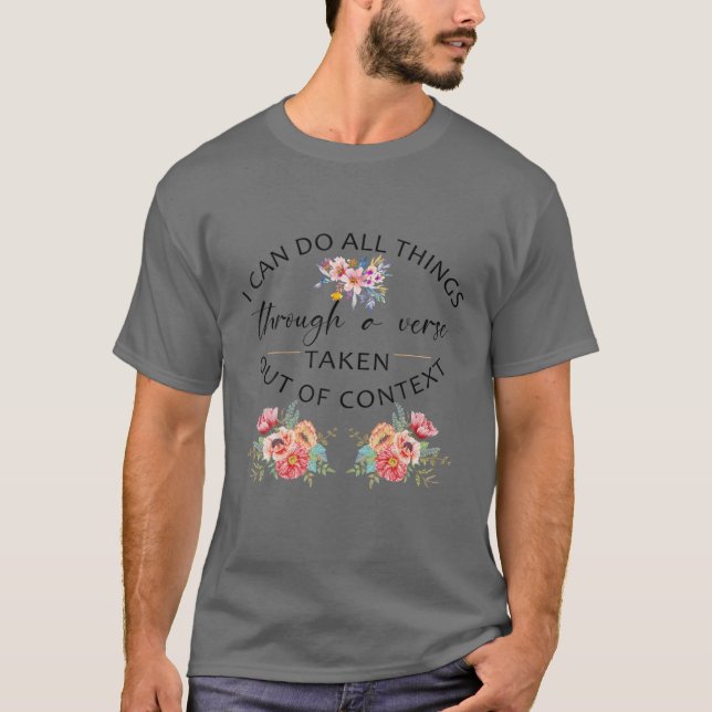 Camiseta Vintage Flower Christian Cote Religião Dizendo (Frente)