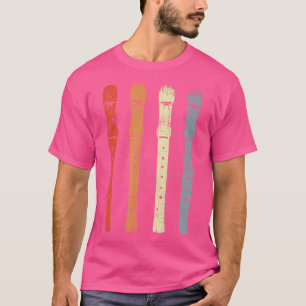 Camiseta Vintage Flute Sketch Flute Player Recorder
