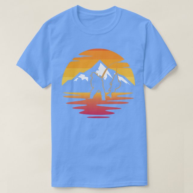 Camiseta Vintage Fly Fish Pescador (Frente do Design)